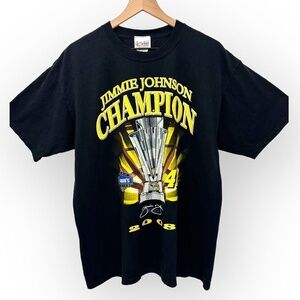 Chase Authentics NASCAR Johnson Racing Men's Black T-Shirt XL 2008 Cotton